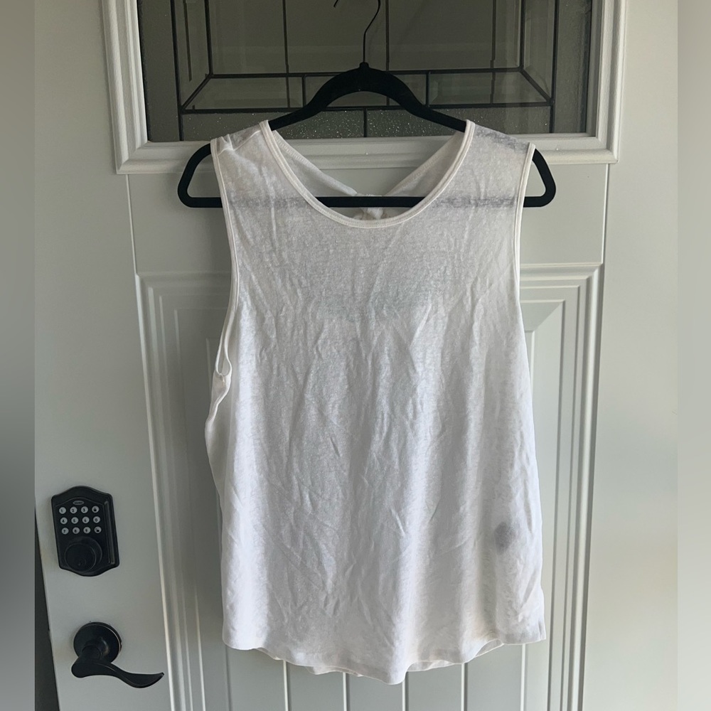 Old Navy White Tank Tie Back Size Large